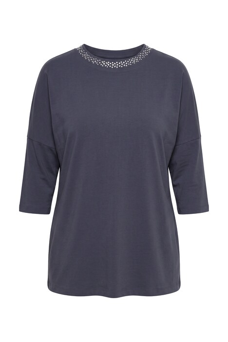 T-Shirt, Komfort Fit, Glitzersteinchen, 3/4-Ärmel
