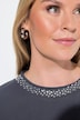 T-Shirt, Komfort Fit, Glitzersteinchen, 3/4-Ärmel