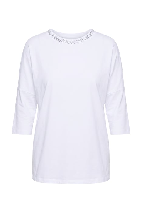 T-Shirt, Komfort Fit, Glitzersteinchen, 3/4-Ärmel