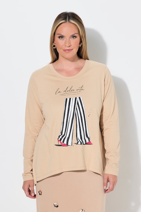 Langarmshirt, A-Linie, Fashion-Motiv