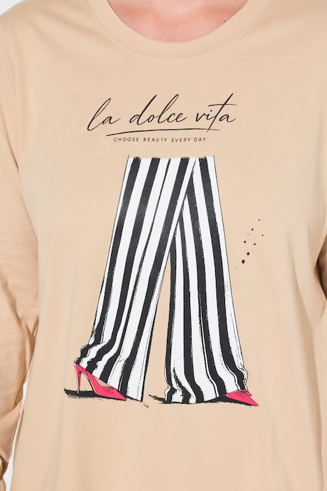 Langarmshirt, A-Linie, Fashion-Motiv