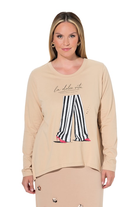 Langarmshirt, A-Linie, Fashion-Motiv