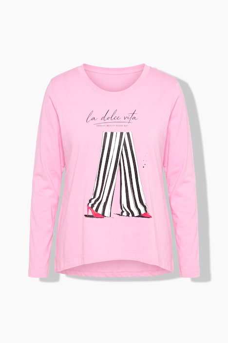 Langarmshirt, A-Linie, Fashion-Motiv