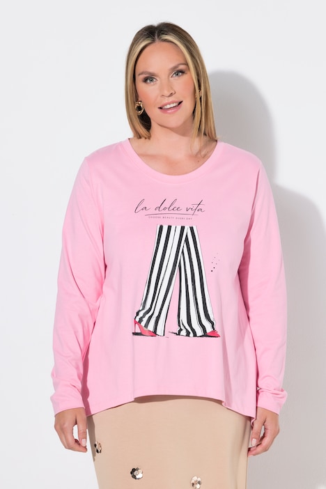 Langarmshirt, A-Linie, Fashion-Motiv