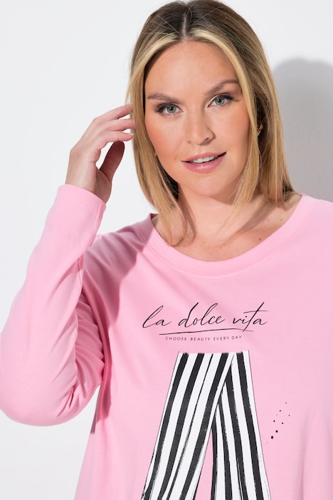 Langarmshirt, A-Linie, Fashion-Motiv