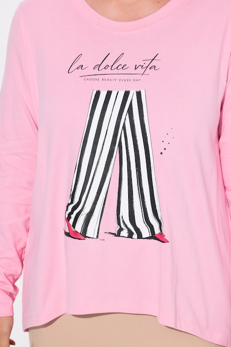 Langarmshirt, A-Linie, Fashion-Motiv