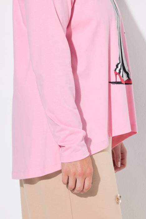Langarmshirt, A-Linie, Fashion-Motiv