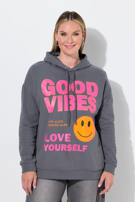 Hoodie, Boxy Fit, Kapuze, Schriftzug