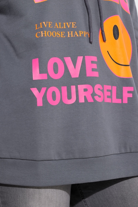 Hoodie, Boxy Fit, Kapuze, Schriftzug