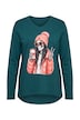 Langarmshirt, A-Linie, Lady Totenkopf Motiv