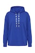Hoodie, oversized, Kapuze mit Glitzersteinchen-Band