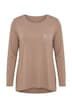Langarmshirt, A-Linie, Brusttasche mit Glitzersteinchen