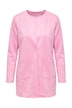 Veloursjacke, gerade Passform, offene Kanten