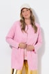 Veloursjacke, gerade Passform, offene Kanten
