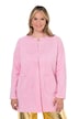 Veloursjacke, gerade Passform, offene Kanten