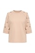 Sweatshirt, Boxy Fit, Blüten-Stickereien auf den Ärmeln
