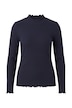 Langarmshirt, Slim Fit, Rippjersey, Wellenkanten