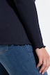 Langarmshirt, Slim Fit, Rippjersey, Wellenkanten