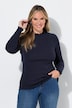 Langarmshirt, Slim Fit, Rippjersey, Wellenkanten