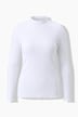 Langarmshirt, Slim Fit, Rippjersey, Wellenkanten