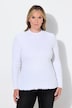 Langarmshirt, Slim Fit, Rippjersey, Wellenkanten