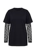 Langarmshirt, Boxy Fit, Langarm aus Spitze