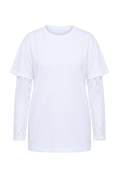 Langarmshirt, Boxy Fit, Langarm aus Spitze