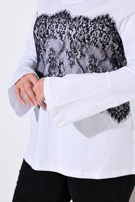 Langærmet T-shirt, komfortabel pasform