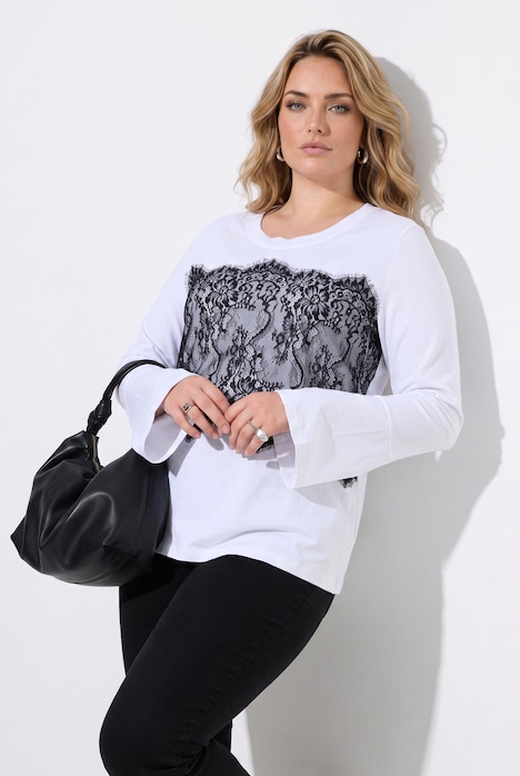 Langærmet T-shirt, komfortabel pasform