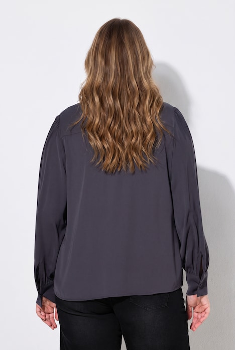 Bluse, A-linje, elastisk rynket byste