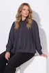 Bluse, A-linje, elastisk rynket byste