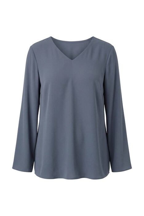 Bluse, A-Linie, Drapierung im Rücken, Langarm