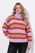 Pullover, Boxy Fit, Streifenstrick, Ballon-Langarm