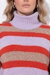 Pullover, Boxy Fit, Streifenstrick, Ballon-Langarm