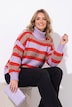 Pullover, Boxy Fit, Streifenstrick, Ballon-Langarm