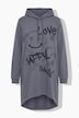 Hoodie, oversized, Smileys und Schriftzug, Kapuze