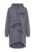 Hoodie, oversized, Smileys und Schriftzug, Kapuze