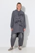 Hoodie, oversized, Smileys und Schriftzug, Kapuze