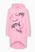 Hoodie, oversized, Smileys und Schriftzug, Kapuze