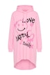 Hoodie, oversized, Smileys und Schriftzug, Kapuze