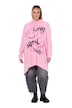 Hoodie, oversized, Smileys und Schriftzug, Kapuze