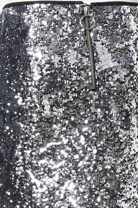 Paillettenrock, Slim Fit, Maxilänge, Rückenschlitz