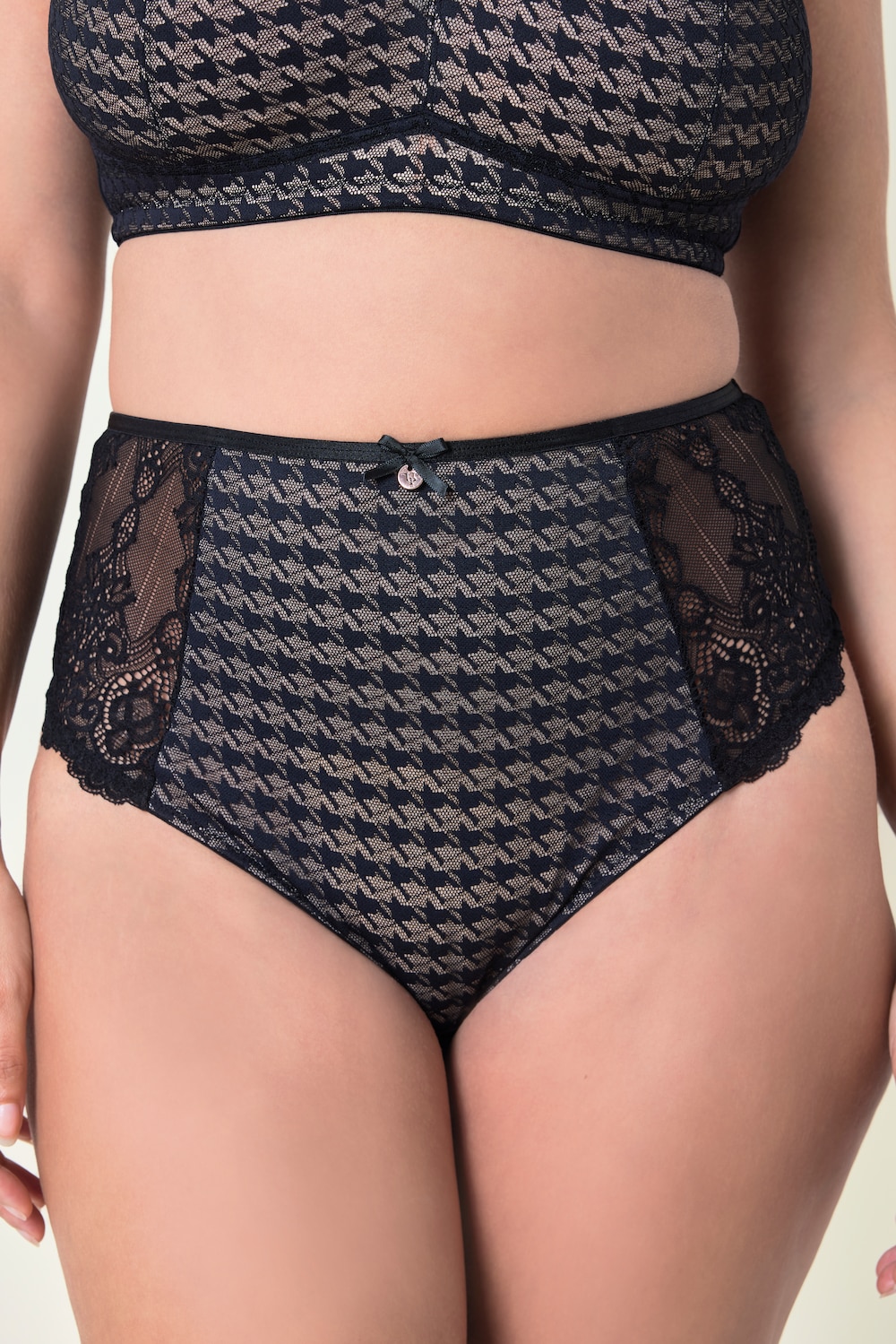 TruYou String-Panty, Spitze, Hahnentritt-Muster, Mikrofaser