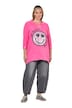 Langarmshirt, A-Linie, Smiley mit Pailletten