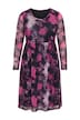 Midi-Meshkleid, A-Linie, Batikmuster, Unterkleid