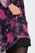 Midi-jurk van mesh, A-lijn, batikpatroon, onderjurk