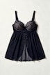 TruYou Babydoll, Mesh, Bügel, Softschalen mit Hahnentrittmuster