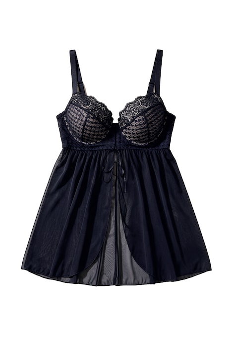 TruYou Babydoll, Mesh, Bügel, Softschalen mit Hahnentrittmuster