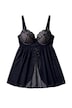 TruYou Babydoll, Mesh, Bügel, Softschalen mit Hahnentrittmuster