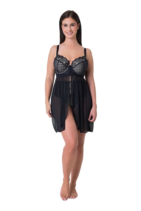 TruYou Babydoll, Mesh, Bügel, Softschalen mit Hahnentrittmuster